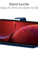 NoXx Hoes Geschikt voor iPhone 13 Pro Max Hoesje Book Case Hoes Flip Cover Wallet Bookcase - Donkerblauw