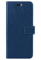 BASEY. Hoes Geschikt voor iPhone 14 Hoesje Bookcase Hoes Flip Case Book Cover - Hoesje Geschikt voor iPhone 14 Hoes Book Case Hoesje - Donkerblauw