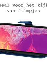 BASEY. Hoes Geschikt voor iPhone 14 Plus Hoesje Bookcase Hoes Flip Case Book Cover - Hoesje Geschikt voor iPhone 14 Plus Hoes Book Case Hoesje - Donkerblauw