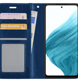 NoXx NoXx Samsung Galaxy A53 Hoesje Bookcase - Donkerblauw