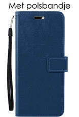 NoXx Hoes Geschikt voor Samsung A53 Hoesje Book Case Hoes Flip Cover Wallet Bookcase - Donkerblauw