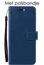 NoXx Hoes Geschikt voor Samsung A52 Hoesje Book Case Hoes Flip Cover Wallet Bookcase - Donkerblauw