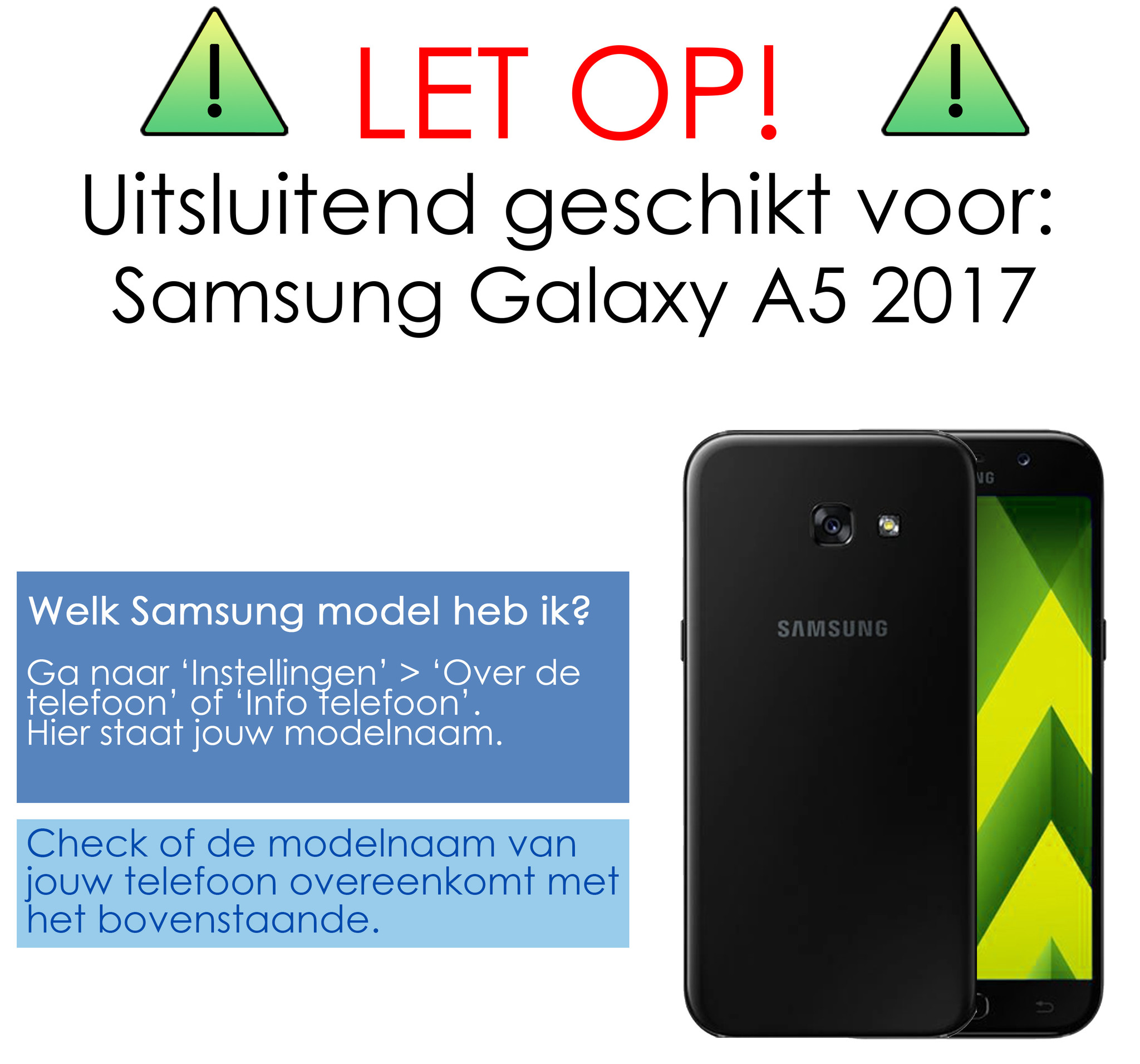 NoXx Hoes Geschikt voor Samsung A5 2016/2017 Hoesje Book Case Hoes Flip Cover Wallet Bookcase - Donkerblauw