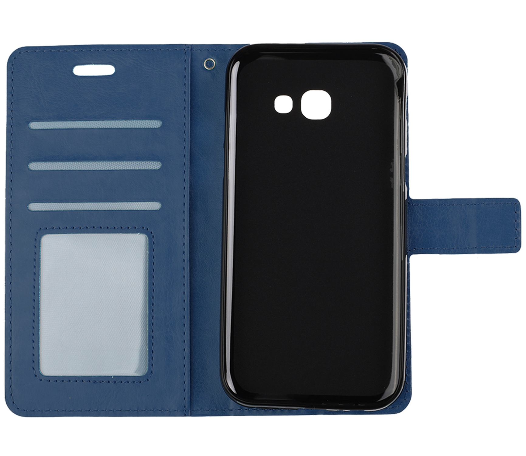 NoXx Hoes Geschikt voor Samsung A5 2016/2017 Hoesje Book Case Hoes Flip Cover Wallet Bookcase - Donkerblauw