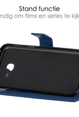 NoXx Hoes Geschikt voor Samsung A5 2016/2017 Hoesje Book Case Hoes Flip Cover Wallet Bookcase - Donkerblauw