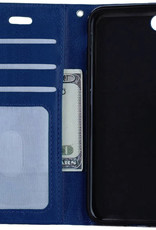 BASEY. Hoes Geschikt voor iPhone 7 Hoesje Bookcase Hoes Flip Case Book Cover - Hoesje Geschikt voor iPhone 7 Hoes Book Case Hoesje - Donkerblauw
