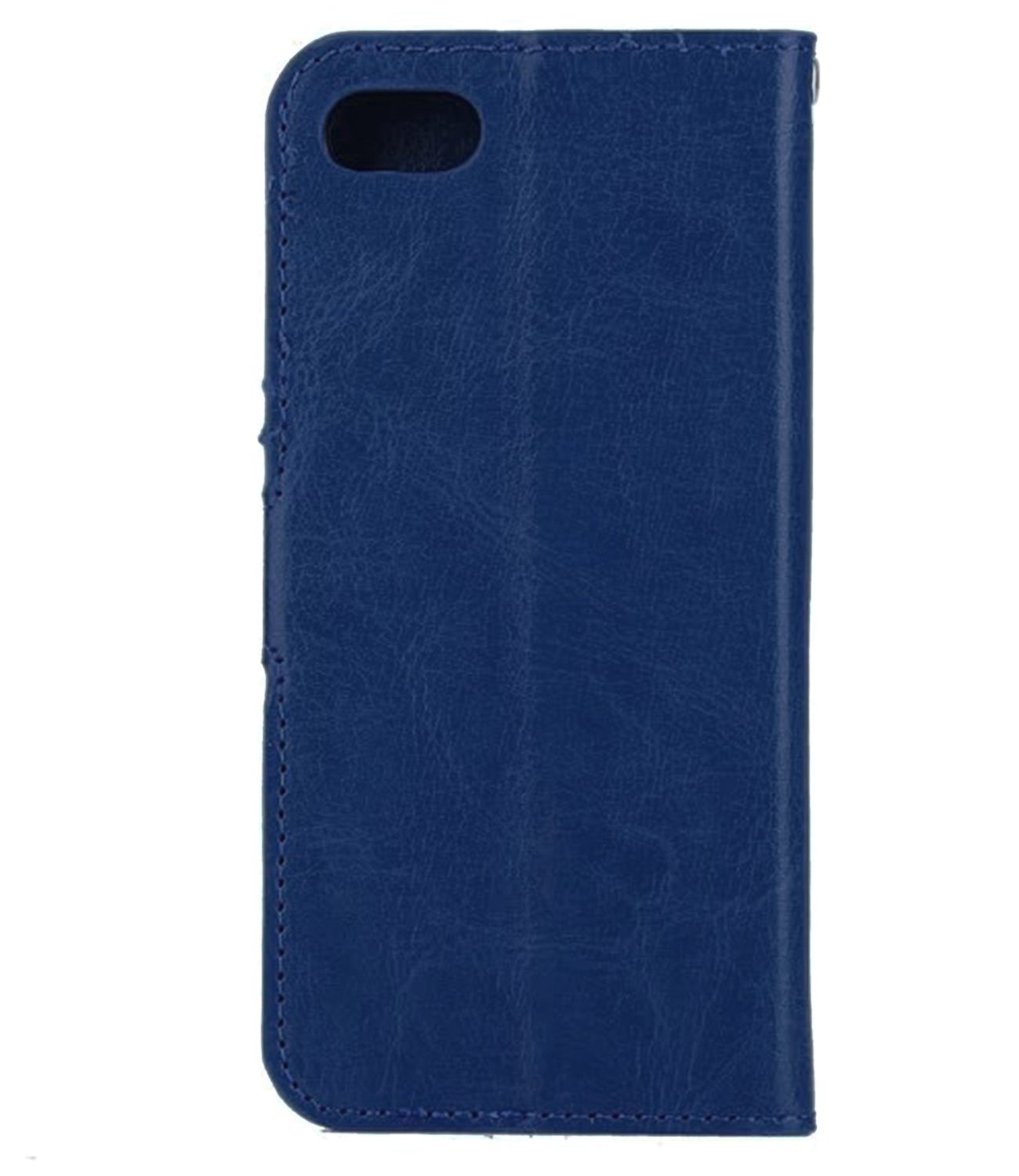 BASEY. Hoes Geschikt voor iPhone 7 Hoesje Bookcase Hoes Flip Case Book Cover - Hoesje Geschikt voor iPhone 7 Hoes Book Case Hoesje - Donkerblauw