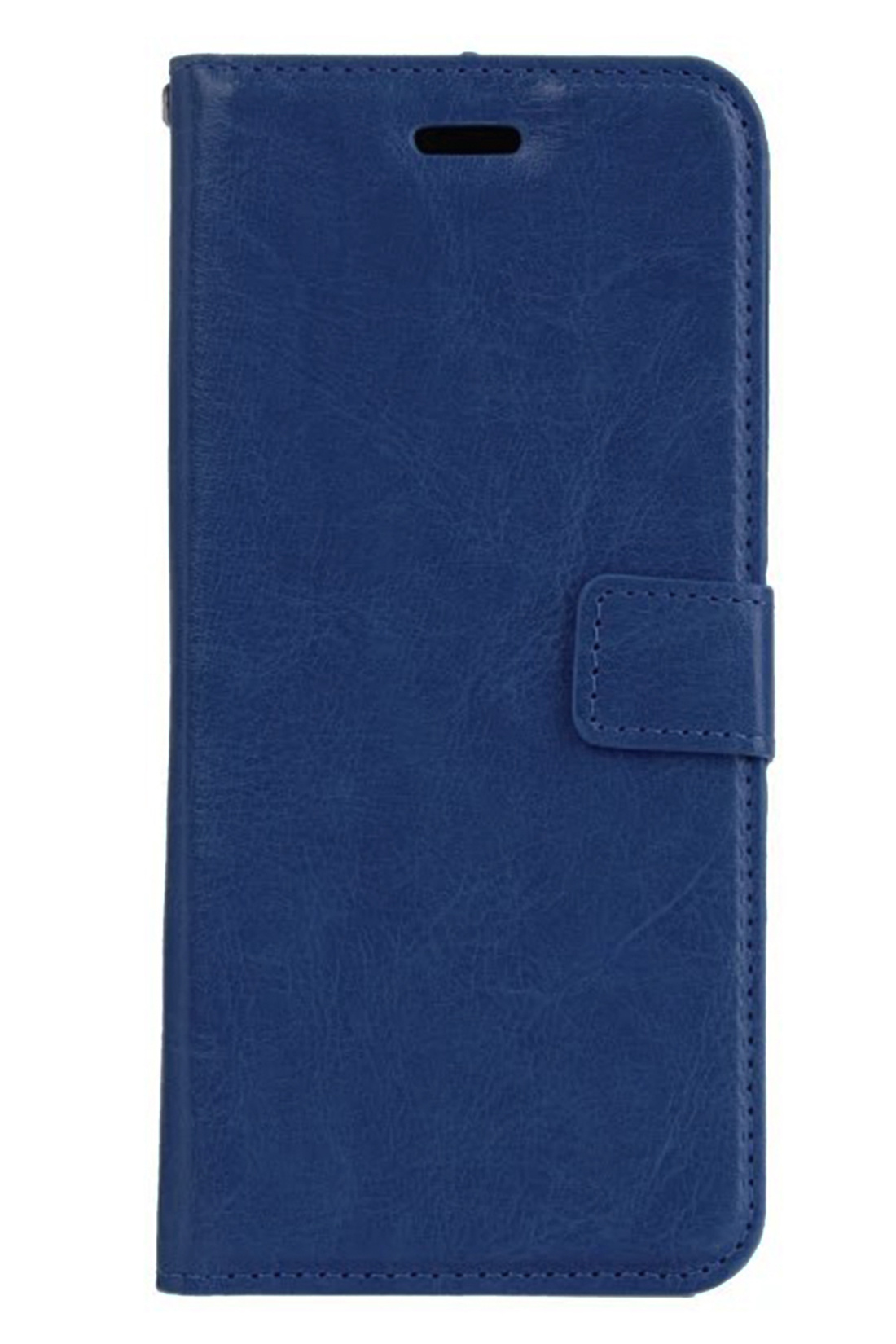 BASEY. Hoes Geschikt voor iPhone 7 Hoesje Bookcase Hoes Flip Case Book Cover - Hoesje Geschikt voor iPhone 7 Hoes Book Case Hoesje - Donkerblauw