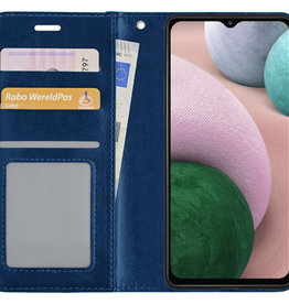 NoXx NoXx Samsung Galaxy A12 Hoesje Bookcase - Donkerblauw
