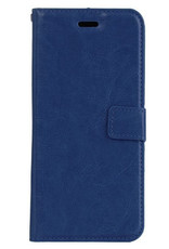 BASEY. Hoes Geschikt voor iPhone 8 Hoesje Bookcase Hoes Flip Case Book Cover - Hoesje Geschikt voor iPhone 8 Hoes Book Case Hoesje - Donkerblauw