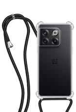 NoXx Hoes Geschikt voor OnePlus 10T Hoesje Transparant Met Telefoonkoord Cover Shock Proof Case Koord Hoes
