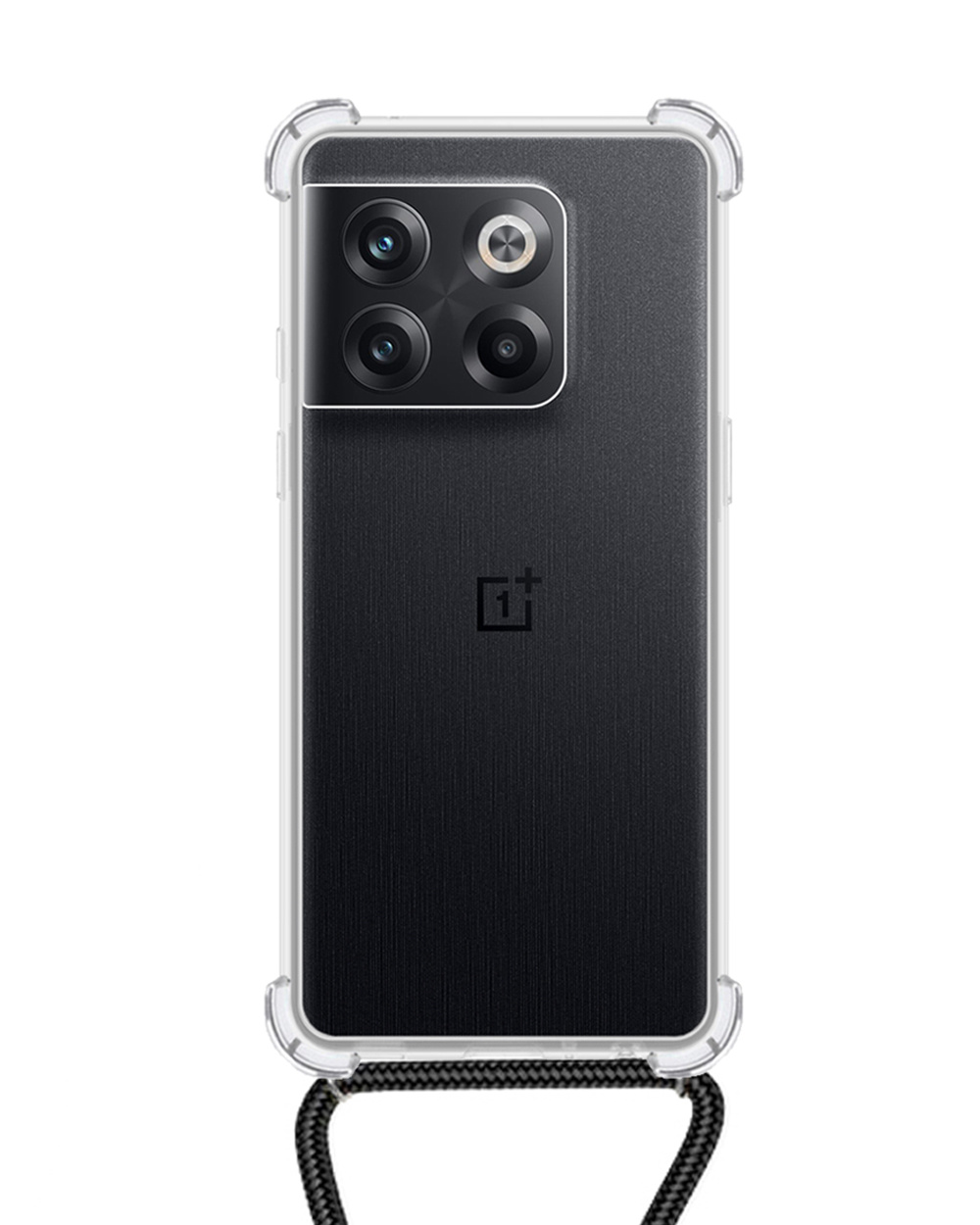 NoXx Hoes Geschikt voor OnePlus 10T Hoesje Transparant Met Telefoonkoord Cover Shock Proof Case Koord Hoes