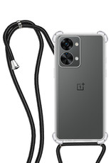 NoXx Hoes Geschikt voor OnePlus Nord 2T Hoesje Transparant Met Telefoonkoord Cover Shock Proof Case Koord Hoes