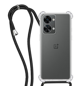 NoXx NoXx OnePlus Nord 2T Hoesje Transparant Shockproof Met Zwart Koord