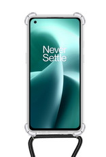 NoXx Hoes Geschikt voor OnePlus Nord 2T Hoesje Transparant Met Telefoonkoord Cover Shock Proof Case Koord Hoes