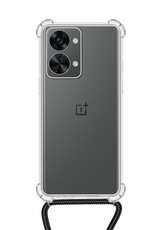 NoXx Hoes Geschikt voor OnePlus Nord 2T Hoesje Transparant Met Telefoonkoord Cover Shock Proof Case Koord Hoes