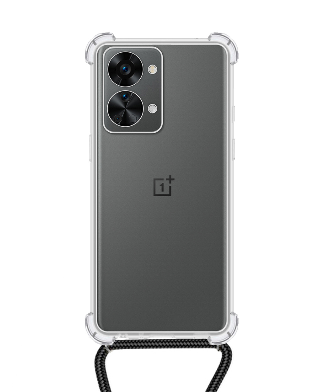 NoXx OnePlus Nord 2T Hoesje Transparant Met Telefoonkoord Cover Shock Proof Case Hoes