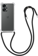 BASEY. Hoes Geschikt voor OnePlus Nord 2T Hoesje Shock Proof Case Met Koord Shock Hoes Met Koord - Hoesje Geschikt voor OnePlus Nord 2T Hoes Cover Met Koord - Transparant
