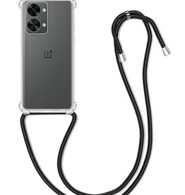 BASEY. BASEY. OnePlus Nord 2T Hoesje Transparant Shockproof Met Zwart Koord