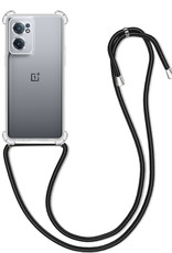 BASEY. Hoes Geschikt voor OnePlus Nord CE 2 Hoesje Shock Proof Case Met Koord Shock Hoes Met Koord - Hoesje Geschikt voor OnePlus Nord CE 2 Hoes Cover Met Koord - Transparant