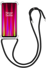 BASEY. Hoes Geschikt voor OnePlus Nord CE 2 Hoesje Shock Proof Case Met Koord Shock Hoes Met Koord - Hoesje Geschikt voor OnePlus Nord CE 2 Hoes Cover Met Koord - Transparant