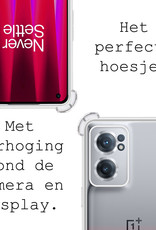 BASEY. Hoes Geschikt voor OnePlus Nord CE 2 Hoesje Shock Proof Case Met Koord Shock Hoes Met Koord - Hoesje Geschikt voor OnePlus Nord CE 2 Hoes Cover Met Koord - Transparant