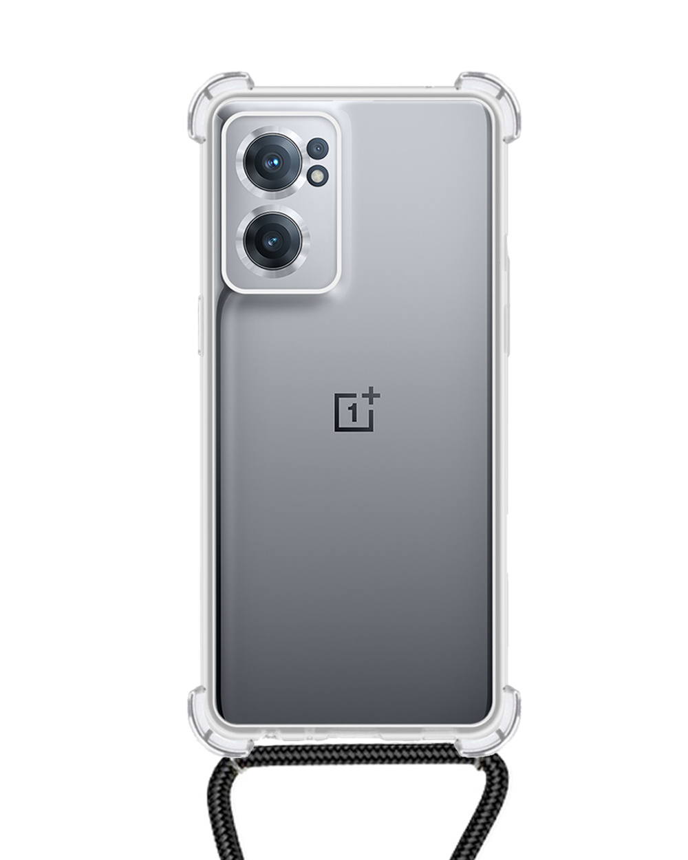 NoXx Hoes Geschikt voor OnePlus Nord CE 2 Hoesje Transparant Met Telefoonkoord Cover Shock Proof Case Koord Hoes