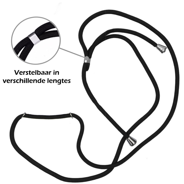 Nomfy Hoesje Geschikt voor OnePlus Nord CE 2 Hoesje Shock Proof Transparant Met Telefoonketting Case Shock Koord - Hoesje Geschikt voor OnePlus Nord CE 2 Shock Proof Case Met Koord - Transparant