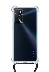 NoXx Hoes Geschikt voor OPPO A16 Hoesje Transparant Met Telefoonkoord Cover Shock Proof Case Koord Hoes