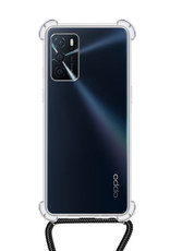 NoXx OPPO A16 Hoesje Transparant Met Telefoonkoord Cover Shock Proof Case Hoes