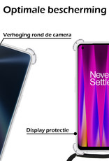 Nomfy Hoesje Geschikt voor OPPO A16 Hoesje Shock Proof Transparant Met Telefoonketting Case Shock Koord - Hoesje Geschikt voor OPPO A16 Shock Proof Case Met Koord - Transparant