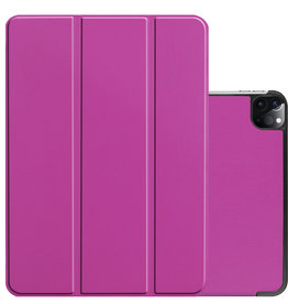 NoXx NoXx iPad Pro 11 inch (2021) Hoesje Met Apple Pencilhouder - Paars