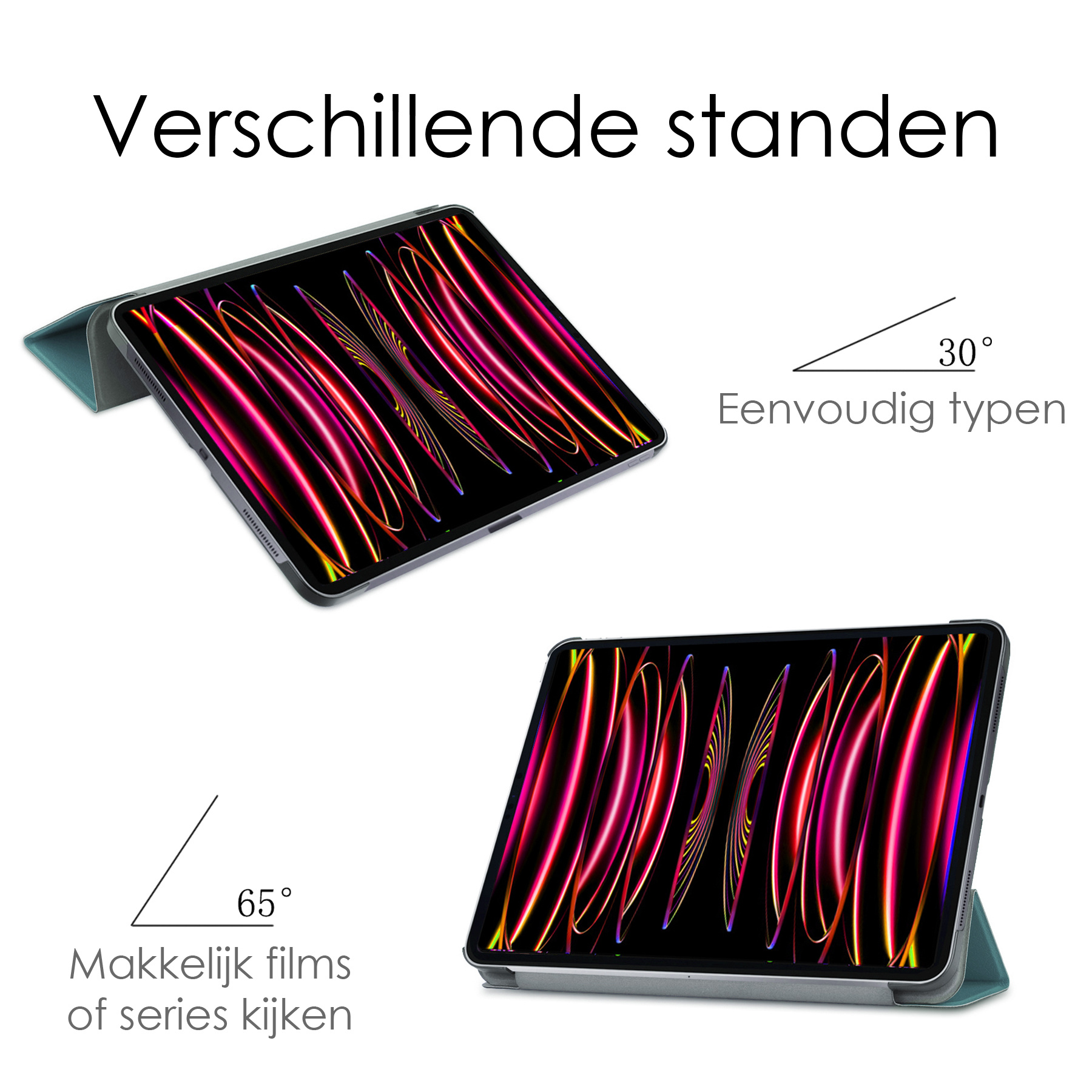 NoXx NoXx iPad Pro 11 inch (2022) Hoesje - Donkergroen