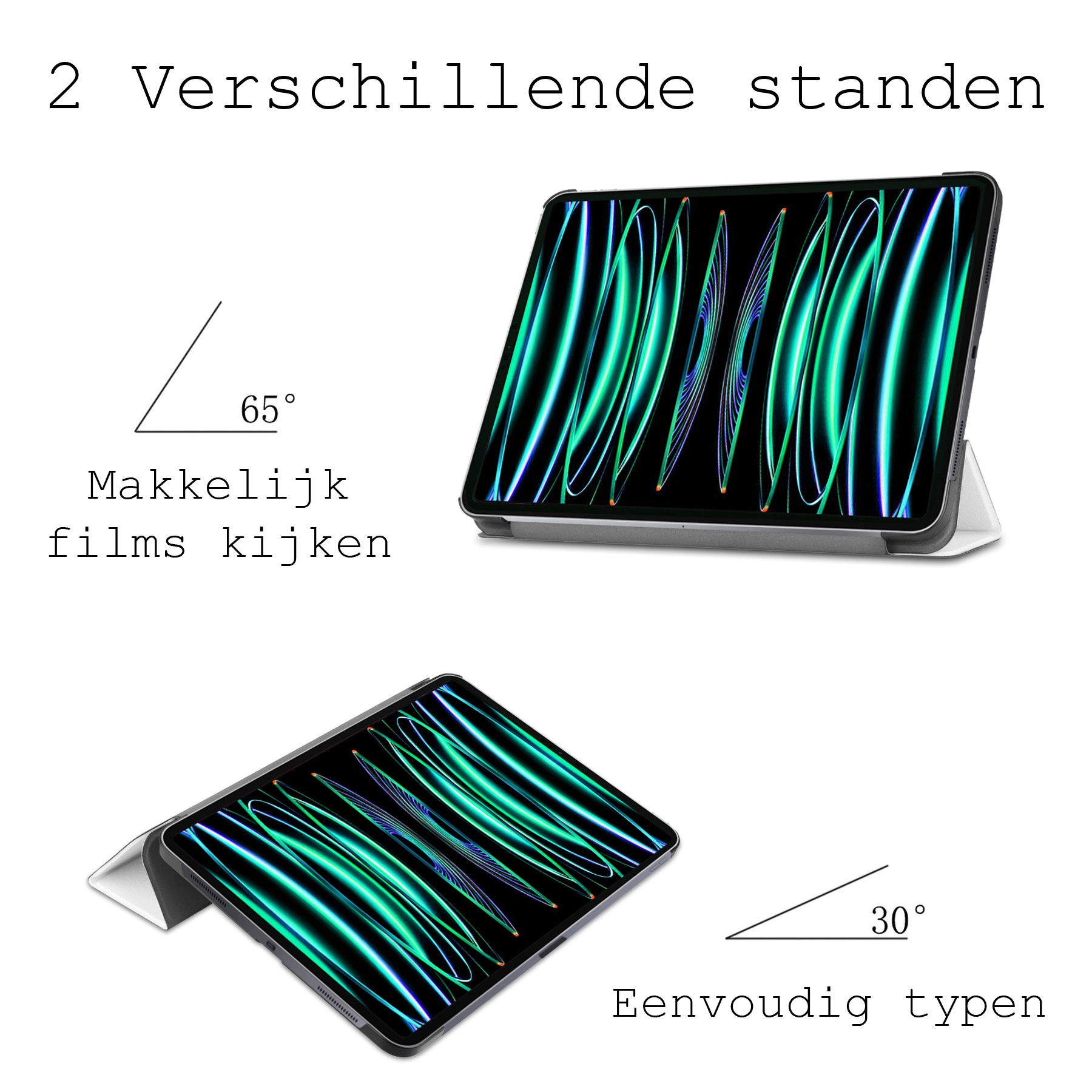 BASEY. BASEY. iPad Pro 11 inch (2022) Hoesje - Wit