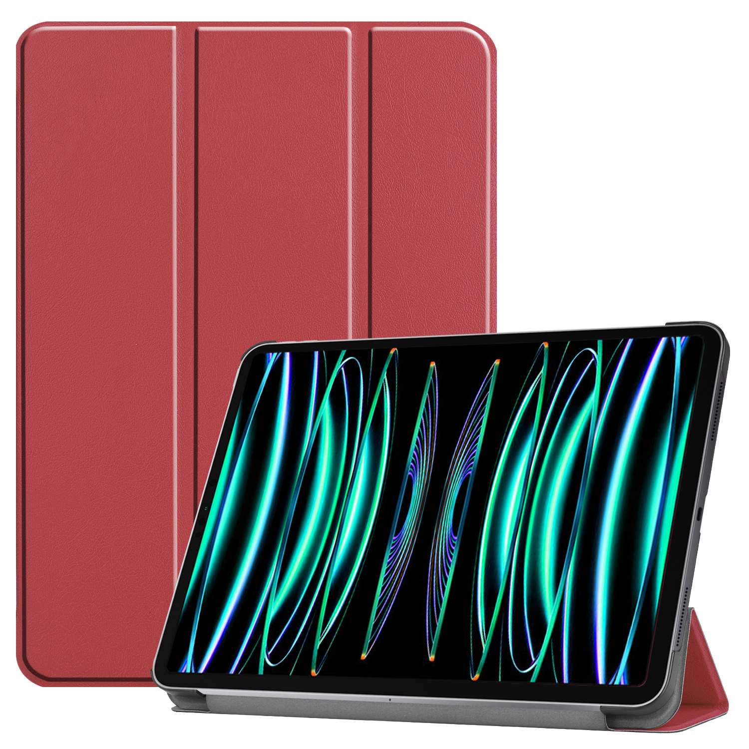 BASEY. BASEY. iPad Pro 11 inch (2022) Hoesje - Donkerrood