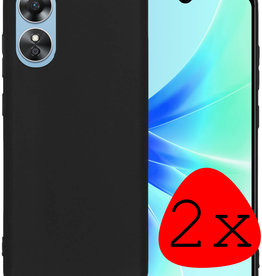 BASEY. BASEY. OPPO A17 Hoesje Siliconen - Zwart - 2 PACK