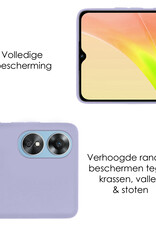 NoXx Hoes Geschikt voor OPPO A17 Hoesje Cover Siliconen Back Case Hoes - Lila
