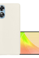 NoXx Hoes Geschikt voor OPPO A17 Hoesje Cover Siliconen Back Case Hoes - Wit