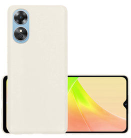 NoXx NoXx OPPO A17 Hoesje Siliconen - Wit