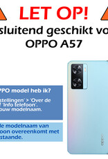 Nomfy Hoesje Geschikt voor OPPO A57 Hoesje Siliconen Cover Case - Hoes Geschikt voor OPPO A57 Hoes Back Case - 2-PACK - Donkerblauw