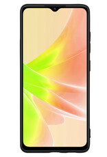 NoXx Hoes Geschikt voor OPPO A17 Hoesje Cover Siliconen Back Case Hoes - Zwart - 2x