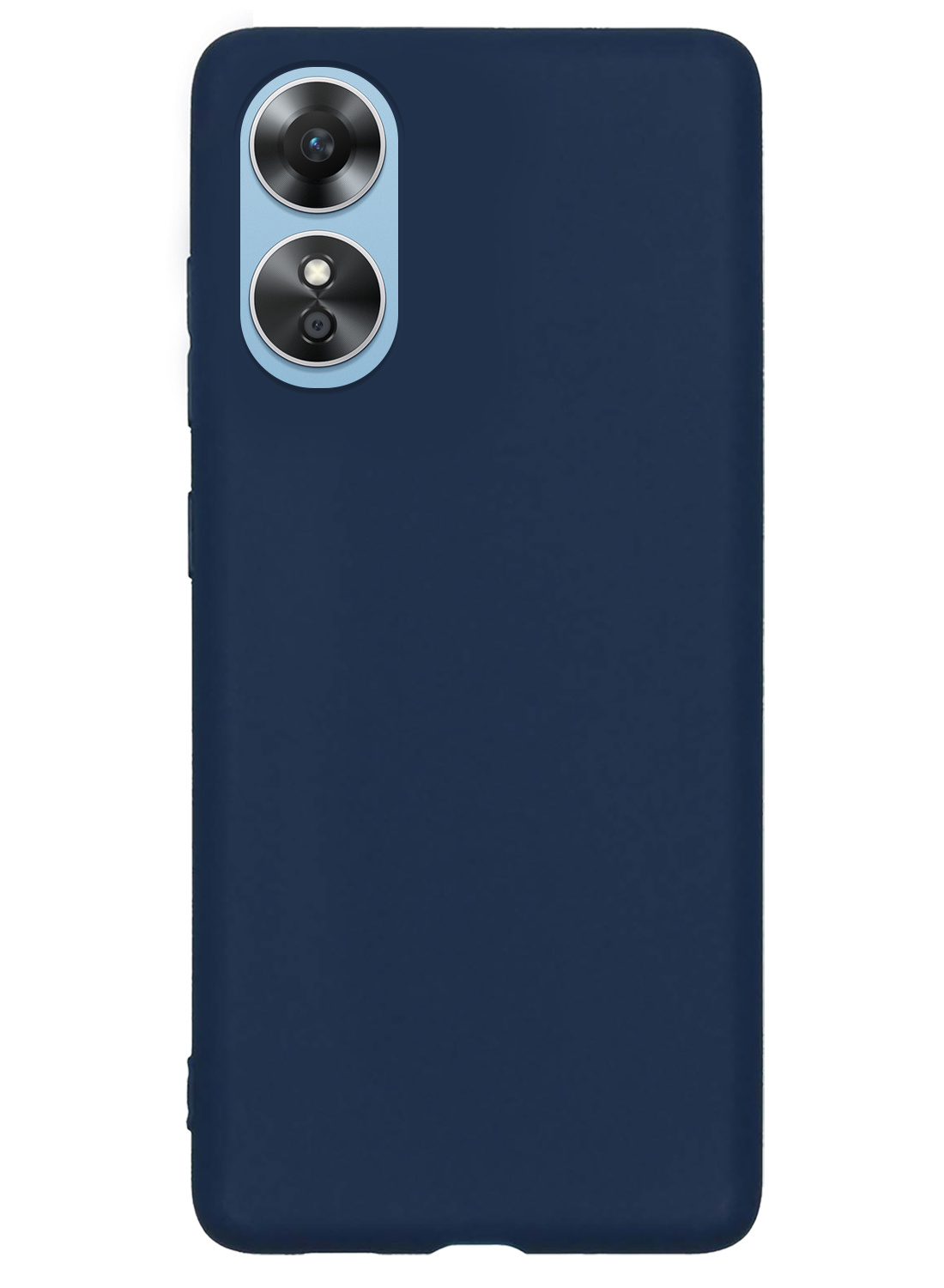Nomfy Hoesje Geschikt voor OPPO A17 Hoesje Siliconen Cover Case - Hoes Geschikt voor OPPO A17 Hoes Back Case - Donkerblauw