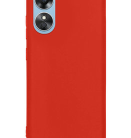 Nomfy Nomfy OPPO A17 Hoesje Siliconen - Rood