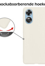 Nomfy Hoesje Geschikt voor OPPO A17 Hoesje Siliconen Cover Case - Hoes Geschikt voor OPPO A17 Hoes Back Case - Wit