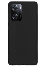 Nomfy Hoesje Geschikt voor OPPO A57 Hoesje Siliconen Cover Case - Hoes Geschikt voor OPPO A57 Hoes Back Case - Zwart