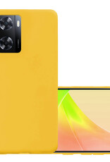 NoXx Hoes Geschikt voor OPPO A57 Hoesje Cover Siliconen Back Case Hoes - Geel