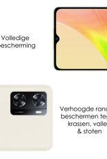 NoXx Hoes Geschikt voor OPPO A57 Hoesje Cover Siliconen Back Case Hoes - Wit - 2x
