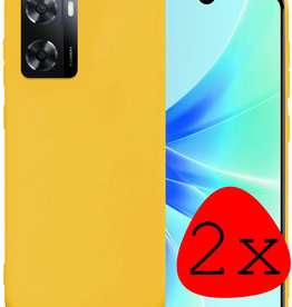 BASEY. BASEY. OPPO A57 Hoesje Siliconen - Geel - 2 PACK