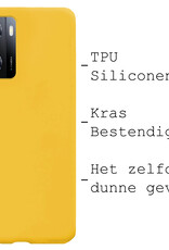 BASEY. Hoes Geschikt voor OPPO A57 Hoesje Siliconen Back Cover Case - Hoesje Geschikt voor OPPO A57 Hoes Cover Hoesje - Geel - 2 Stuks