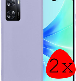 BASEY. BASEY. OPPO A57 Hoesje Siliconen - Lila - 2 PACK